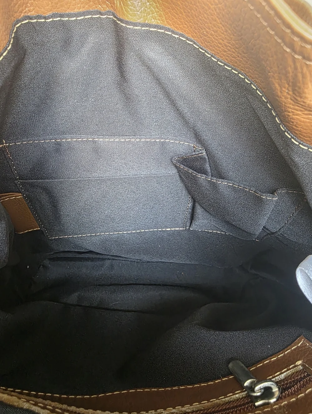 Two Pretty Leather Convertible Backpack & Matching Calf Hair Wallet Set